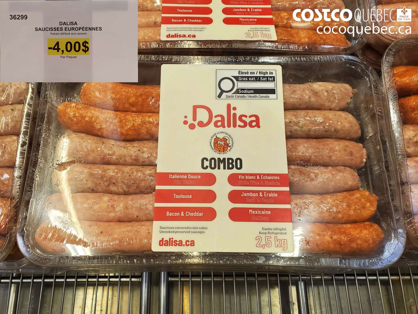 36299 DALISA SAUCISSES EUROPÉENNES ($4.00 INSTANT SAVINGS)