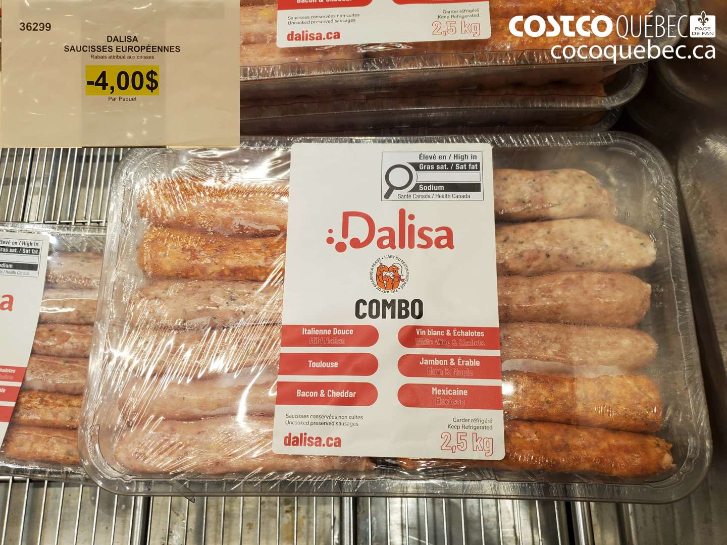36299 DALISA SAUCISSÉS EUROPÉENNES ($4.00 INSTANT SAVINGS)