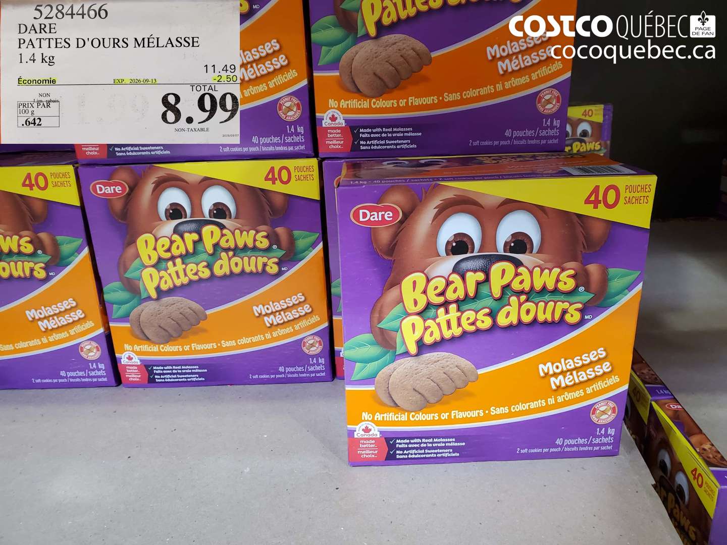 5284466 DARE PATTES D'OURS MÉLASSE ($2.50 INSTANT SAVINGS EXPIRES ON 2026-09-13) $8.99