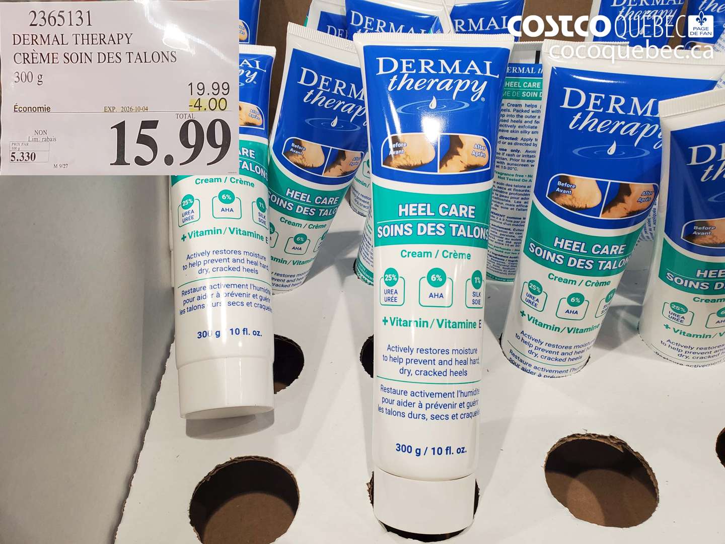 2365131 DERMAL THERAPY CRÈME SOIN DES TALONS ($4.00 INSTANT SAVINGS EXPIRES ON 2026-10-04) $15.99