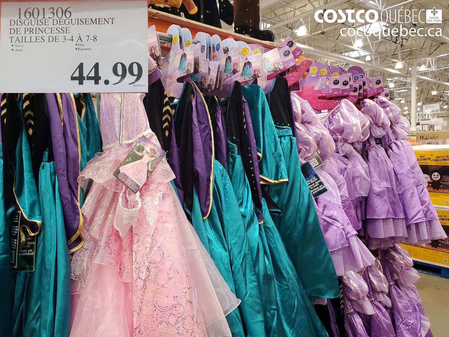 1601306 DISGUISE DEGUISEMENT DE PRINCESSE TAILLES DE 3-4 À 7-8 $44.99
