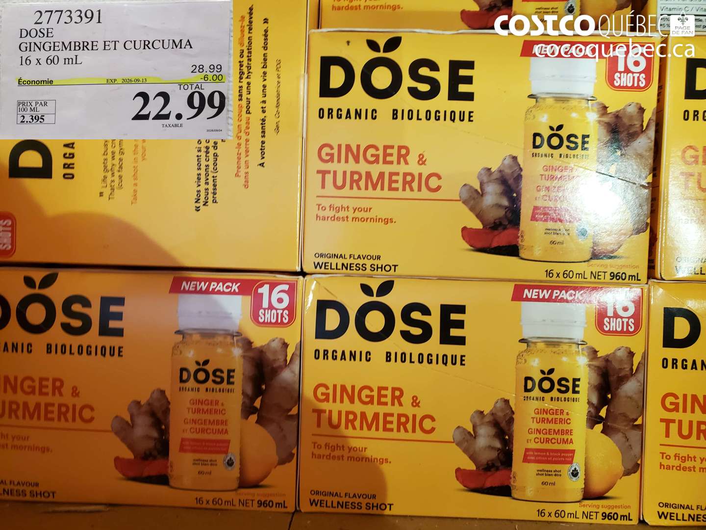 2773391 DOSE GINGEMBRE ET CURCUMA ($6.00 INSTANT SAVINGS EXPIRES ON 2026-09-13) $22.99
