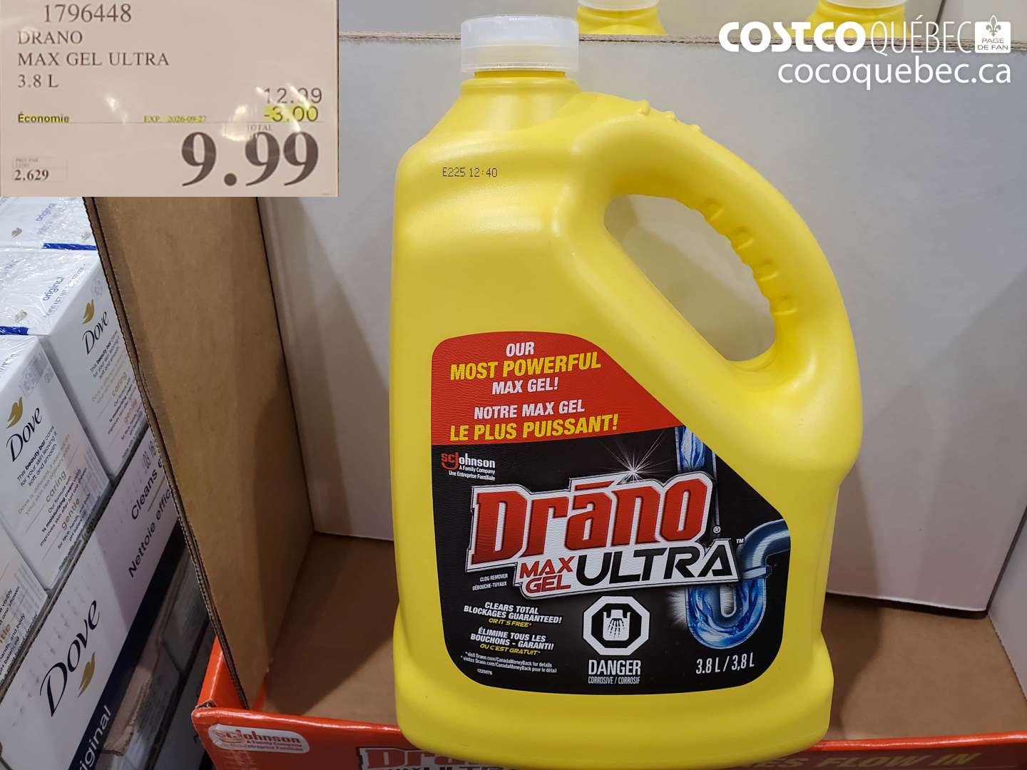 1796448 DRANO MAX GEL ULTRA 3.8 L ($3.00 INSTANT SAVINGS EXPIRES ON 2026-09-27) $9.99
