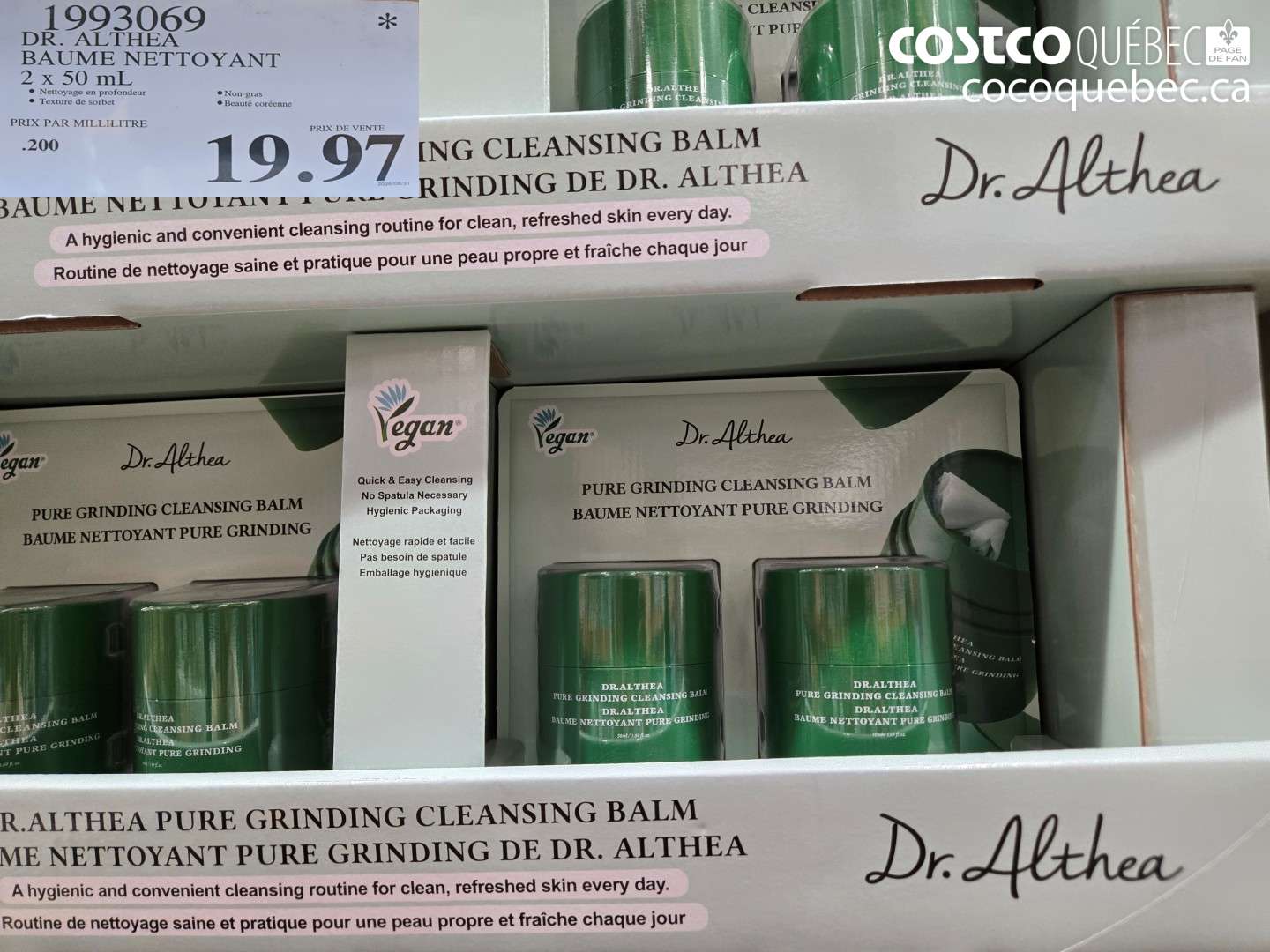 1993069 DR. ALTHEA BAUME NETTOYANT 2 X 50 ML $19.97