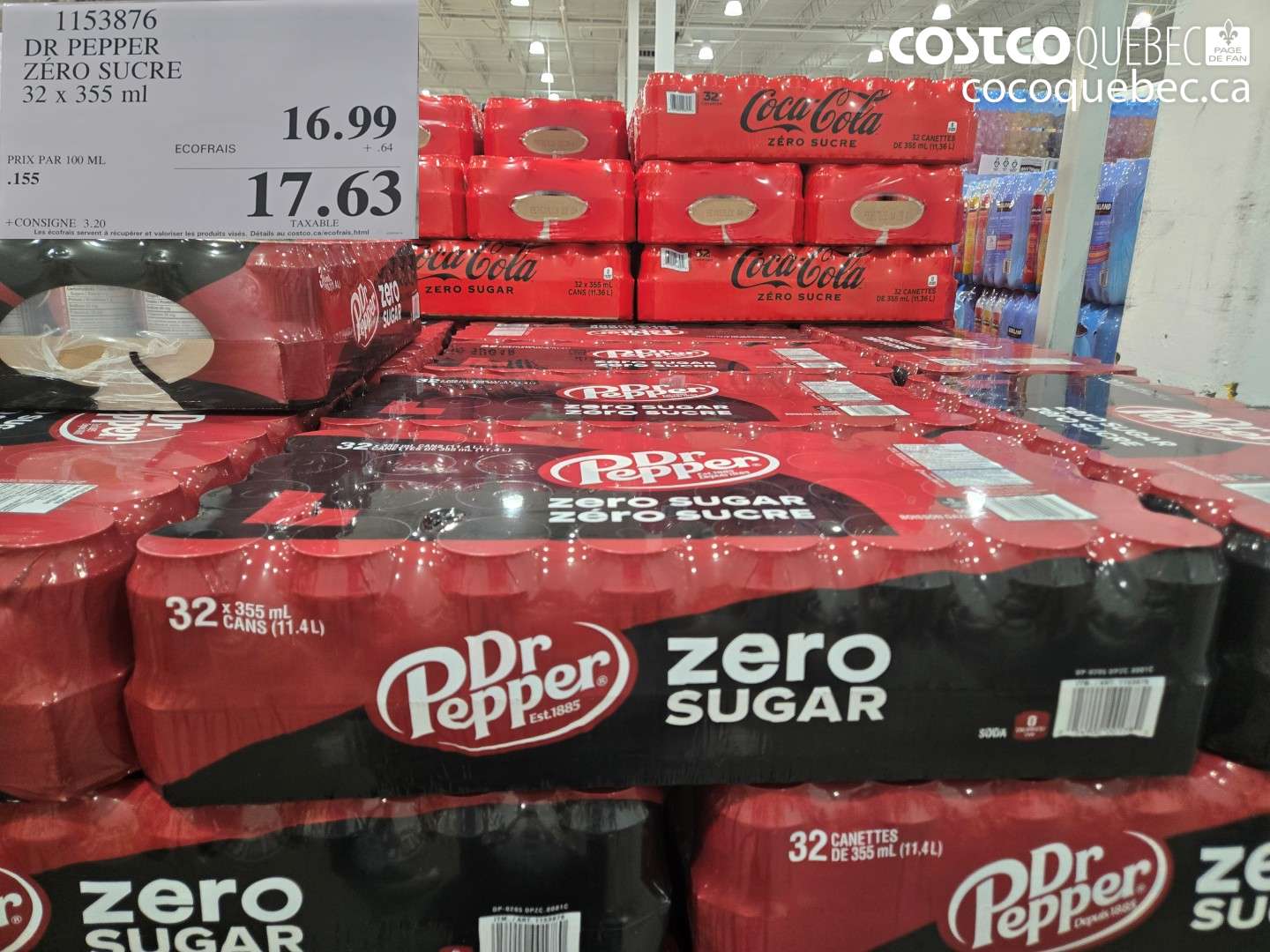 1153876 DR PEPPER ZÉRO SUCRE $16.99