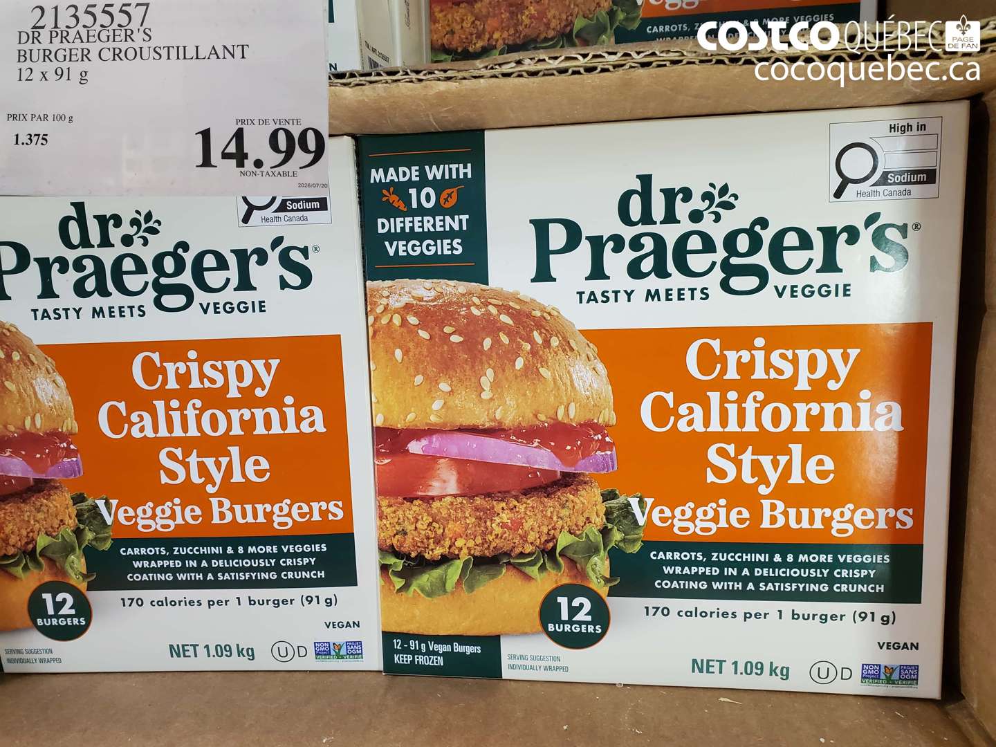 2135557 DR PRAEGER'S BURGER CROUSTILLANT $14.99