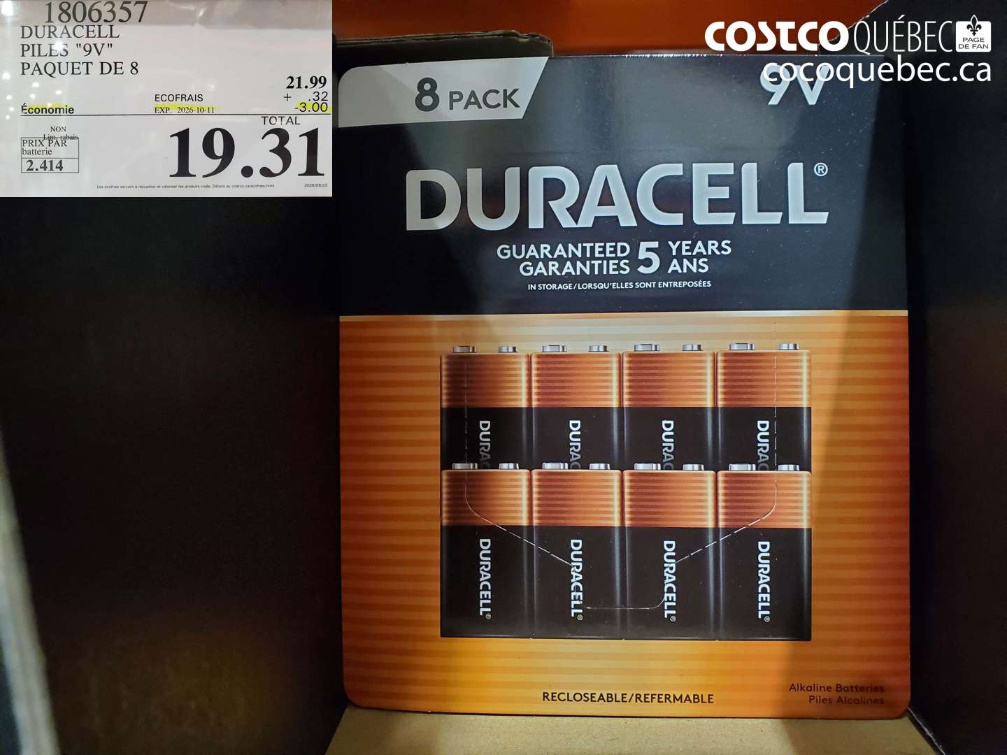 1806357 DURACELL PILES 