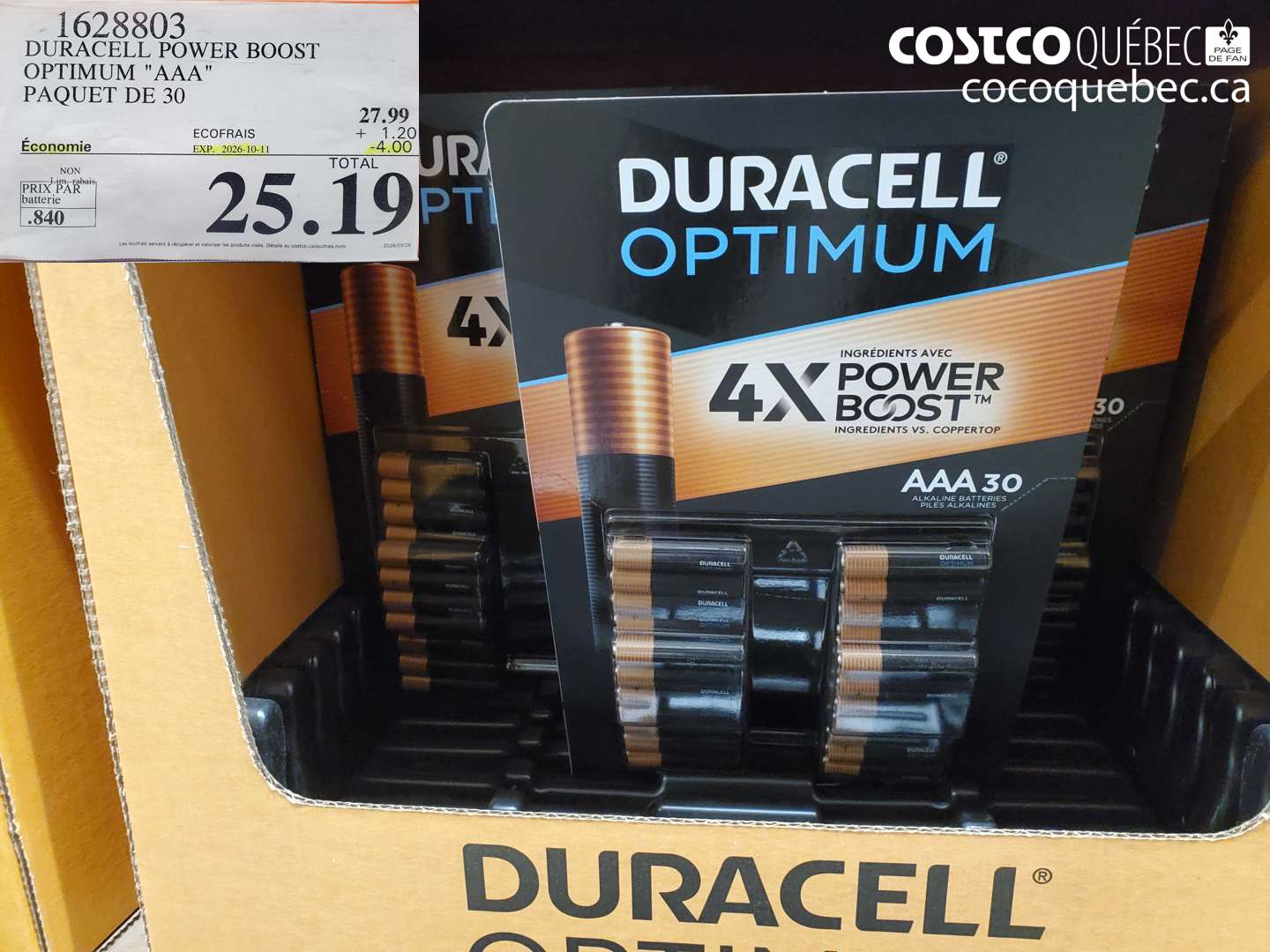 1628803 DURACELL POWER BOOST OPTIMUM 