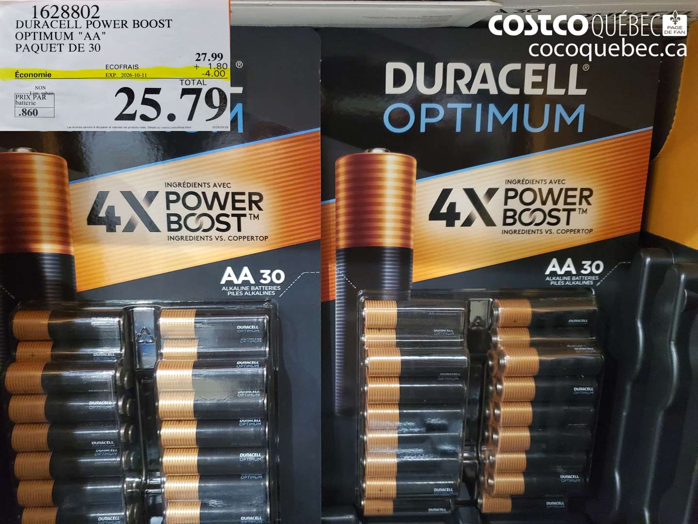 1628802 DURACELL POWER BOOST OPTIMUM 