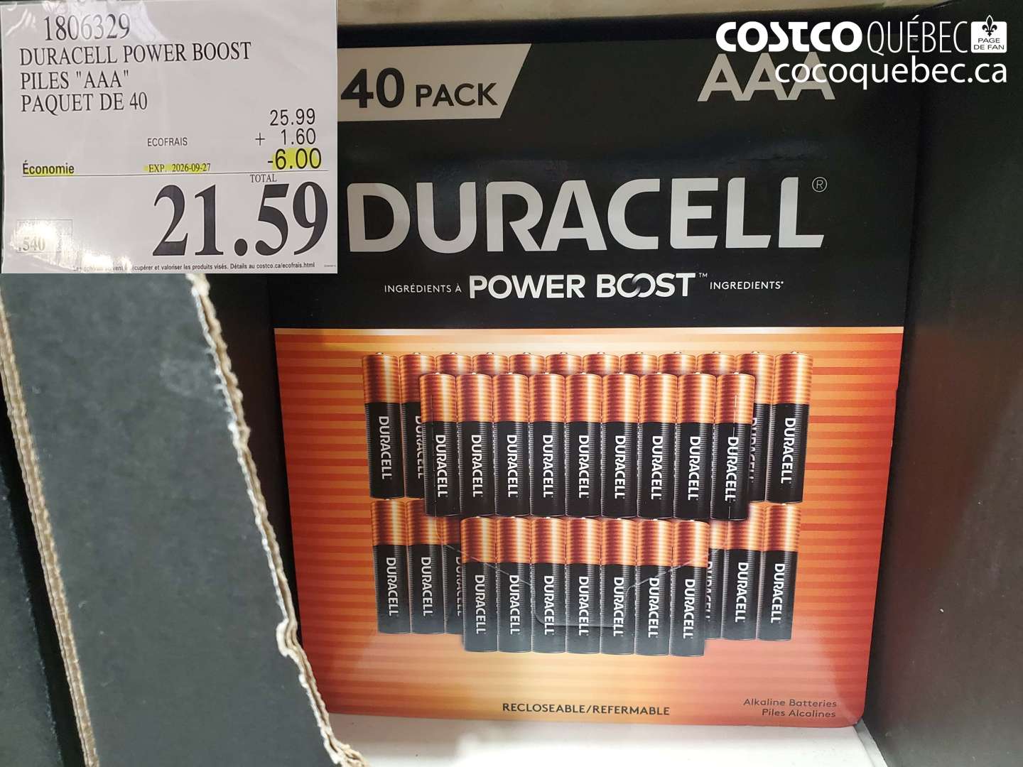 1806329 DURACELL POWER BOOST PILES