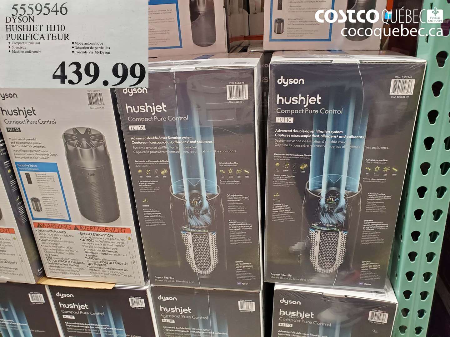5559546 DYSON HUSHJET HJ10 PURIFICATEUR $439.99
