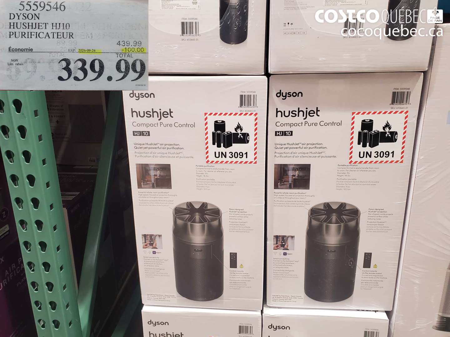 5559546 DYSON HUSHJET HJ10 PURIFICATEUR ($100.00 INSTANT SAVINGS EXPIRES ON 2026-09-24) $339.99