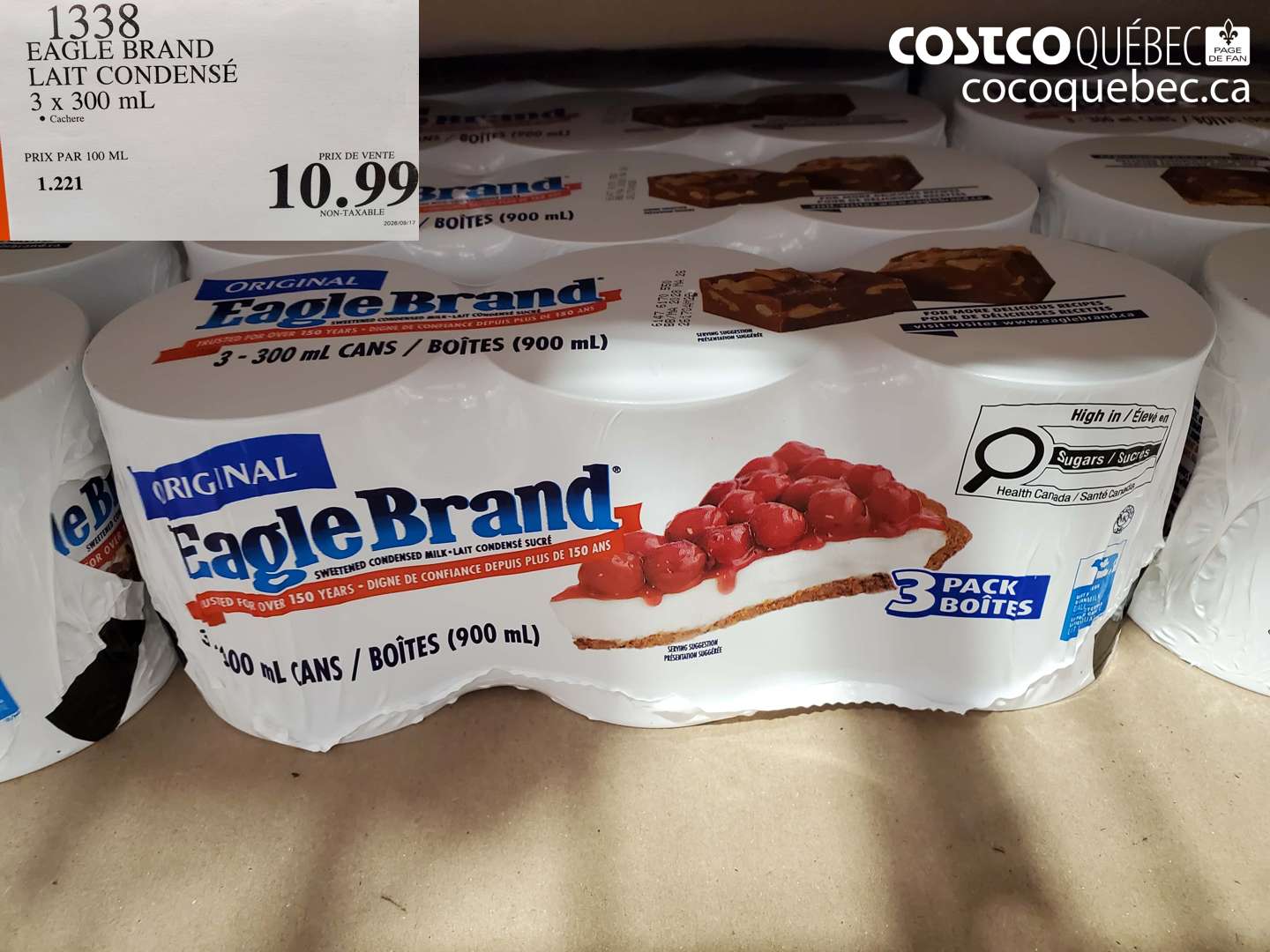 1338 EAGLE BRAND LAIT CONDENSÉ 3 X 300 ML $10.99