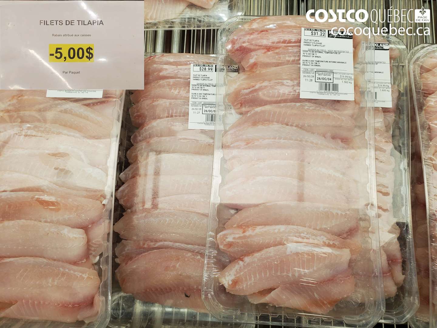 0000000 FILETS DE TILAPIA ($5.00 INSTANT SAVINGS)