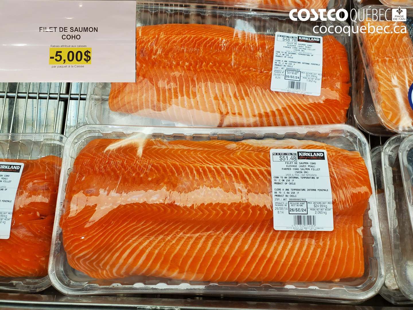 000 FILET DE SAUMON COHO ($5.00 INSTANT SAVINGS)