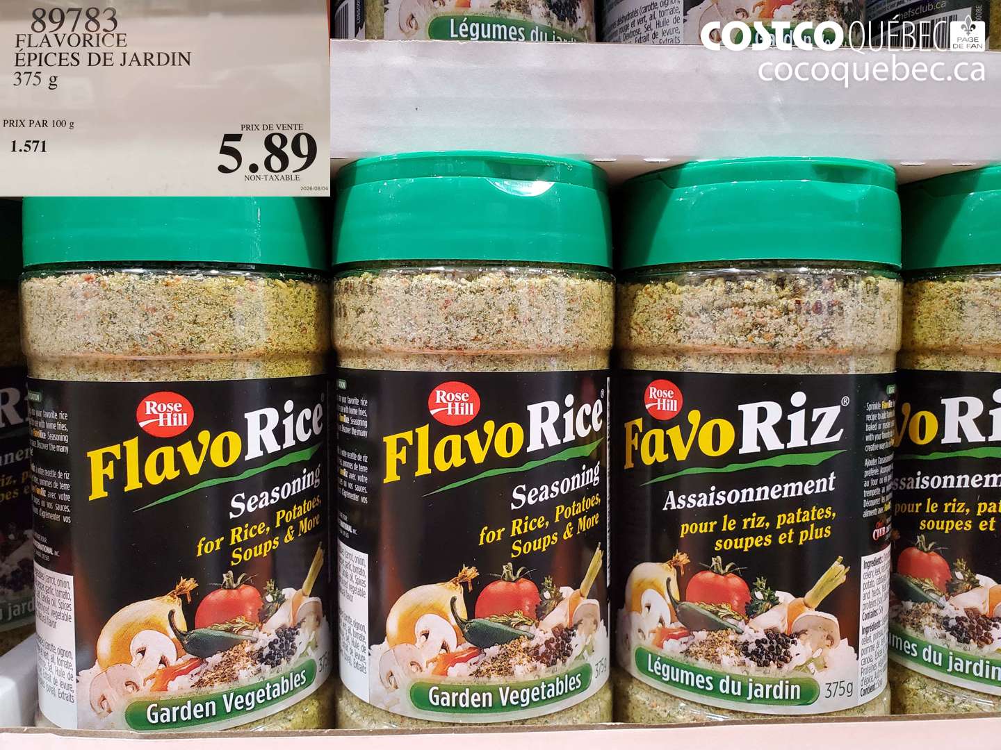89783 FLAVORICE ÉPICES DE JARDIN $5.89