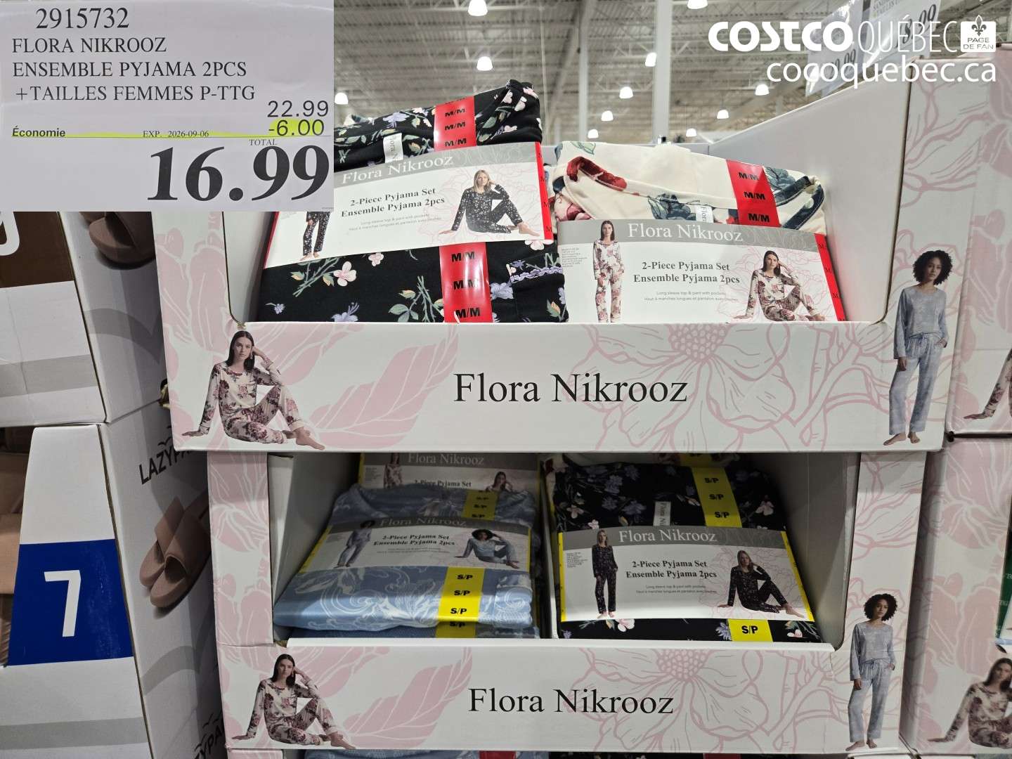 2915732 FLORA NIKROOZ ENSEMBLE PYJAMA 2PCS ($6.00 INSTANT SAVINGS EXPIRES ON 2026-09-06) $16.99