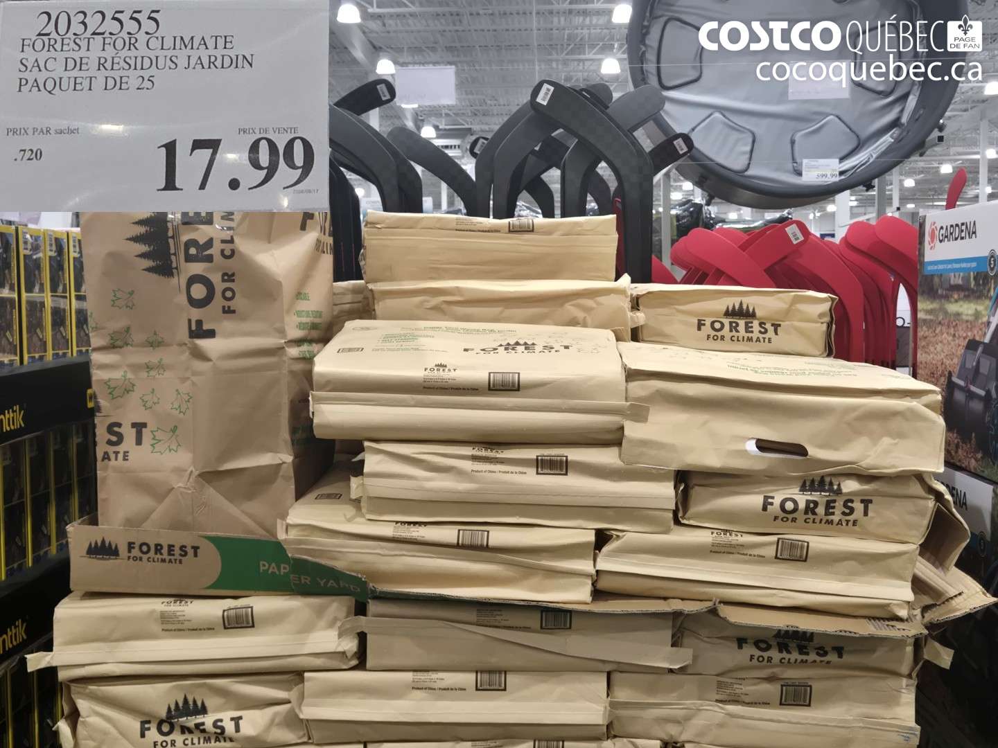 2032555 FOREST FOR CLIMATE SAC DE RÉSIDUS JARDIN PAQUET DE 25 $17.99