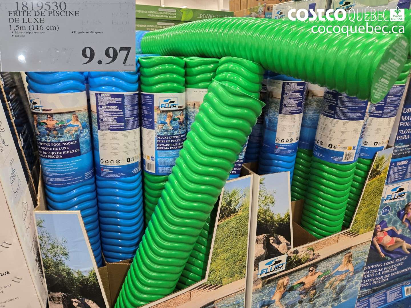 1819530 FRITE DE PISCINE DE LUXE 1.5M (116 CM) $9.97