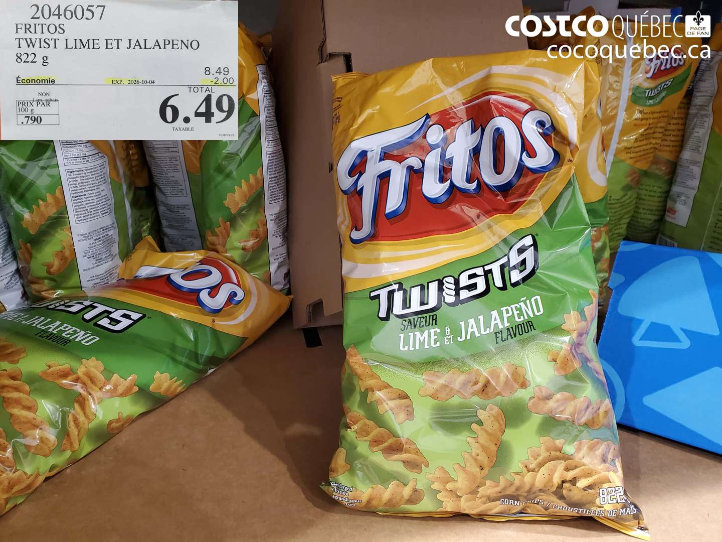 2046057 FRITOS TWIST LIME ET JALAPENO ($2.00 INSTANT SAVINGS EXPIRES ON 2026-10-04) $6.49