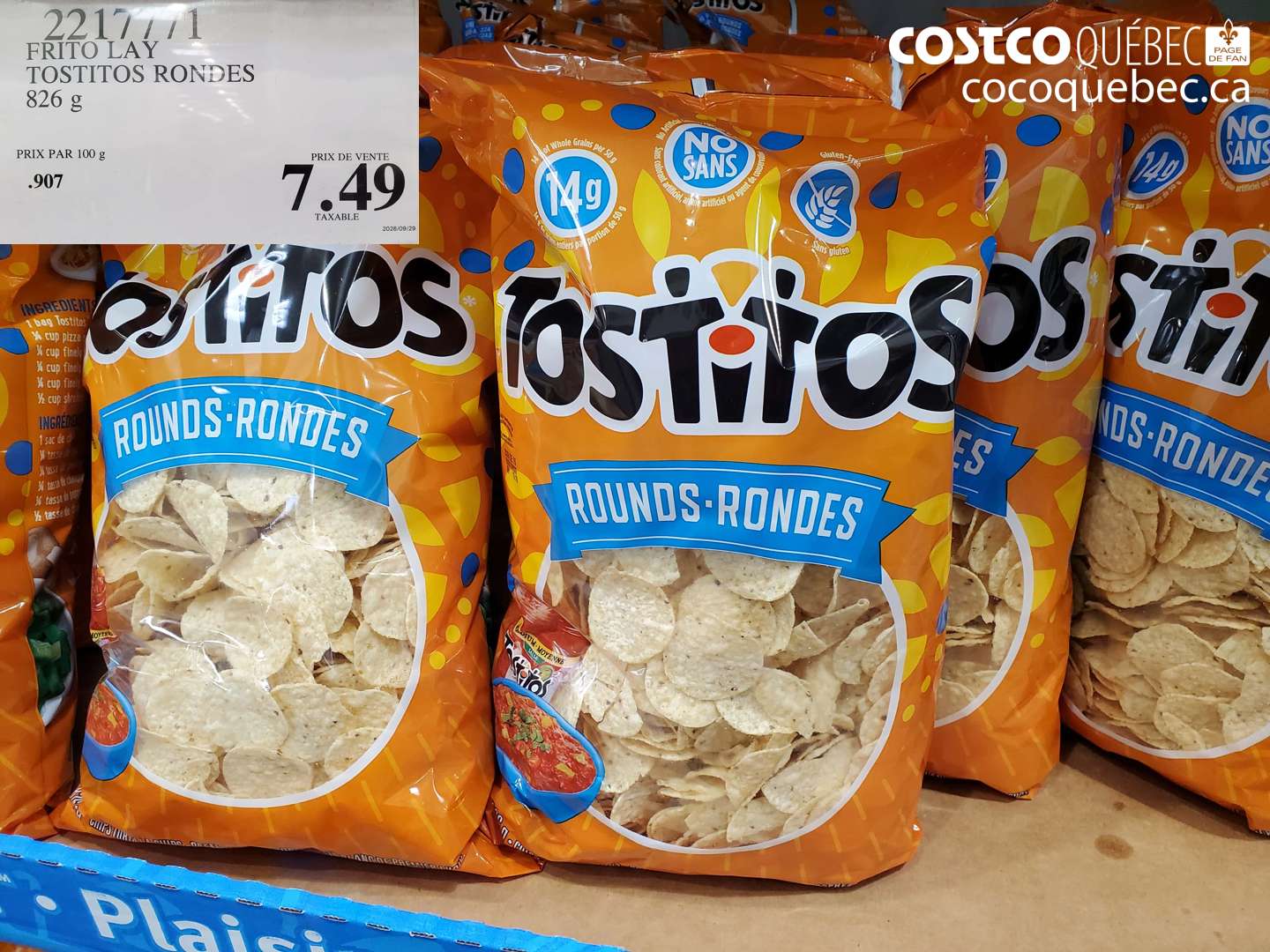 2217771 FRITO LAY TOSTITOS RONDES $7.49