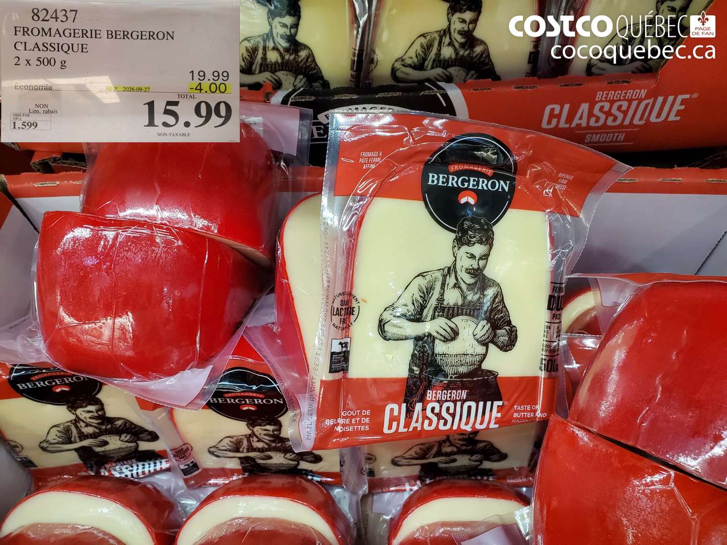 82437 FROMAGERIE BERGERON CLASSIQUE ($4.00 INSTANT SAVINGS EXPIRES ON 2026-09-27) $15.99