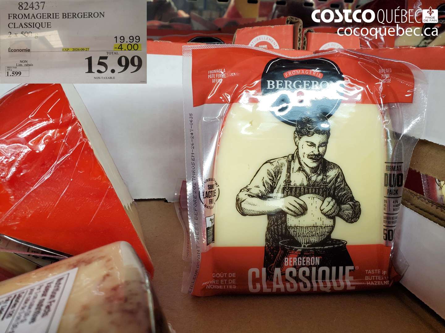 82437 FROMAGERIE BERGERON CLASSIQUE ($4.00 INSTANT SAVINGS EXPIRES ON 2026-09-27) $15.99