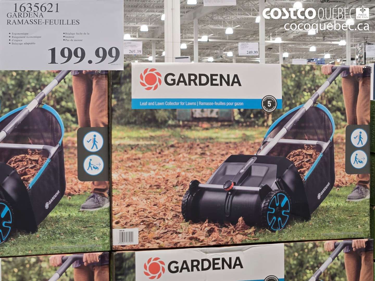 1635621 GARDENA RAMASSE-FEUILLES $199.99