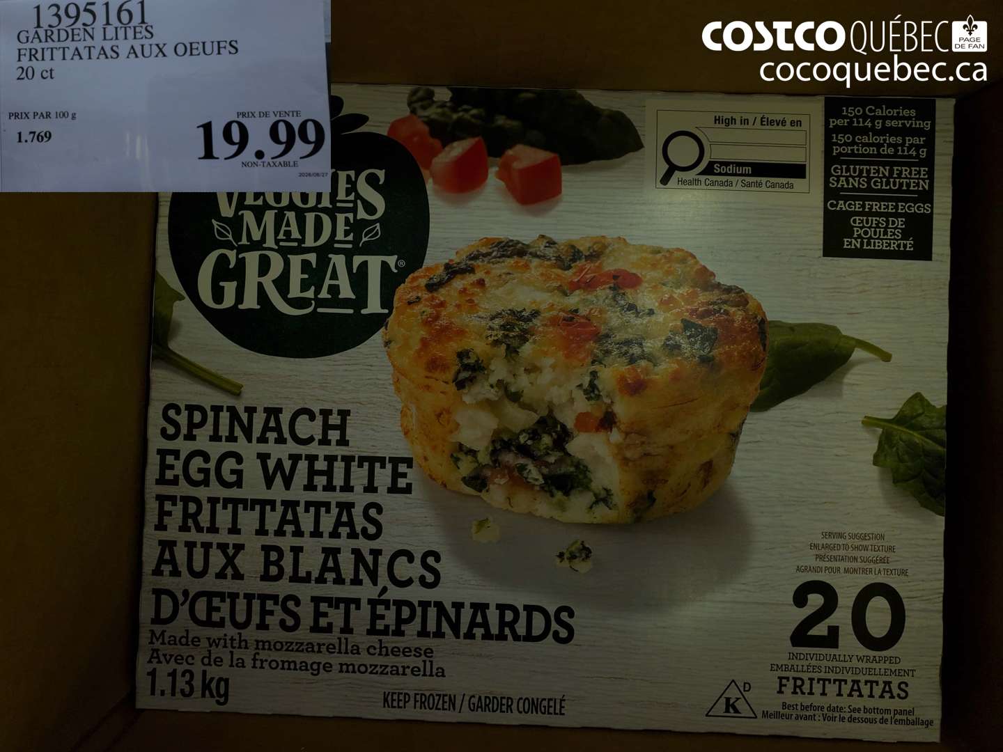 1395161 GARDEN LITES FRITTATAS AUX OEUFS $19.99