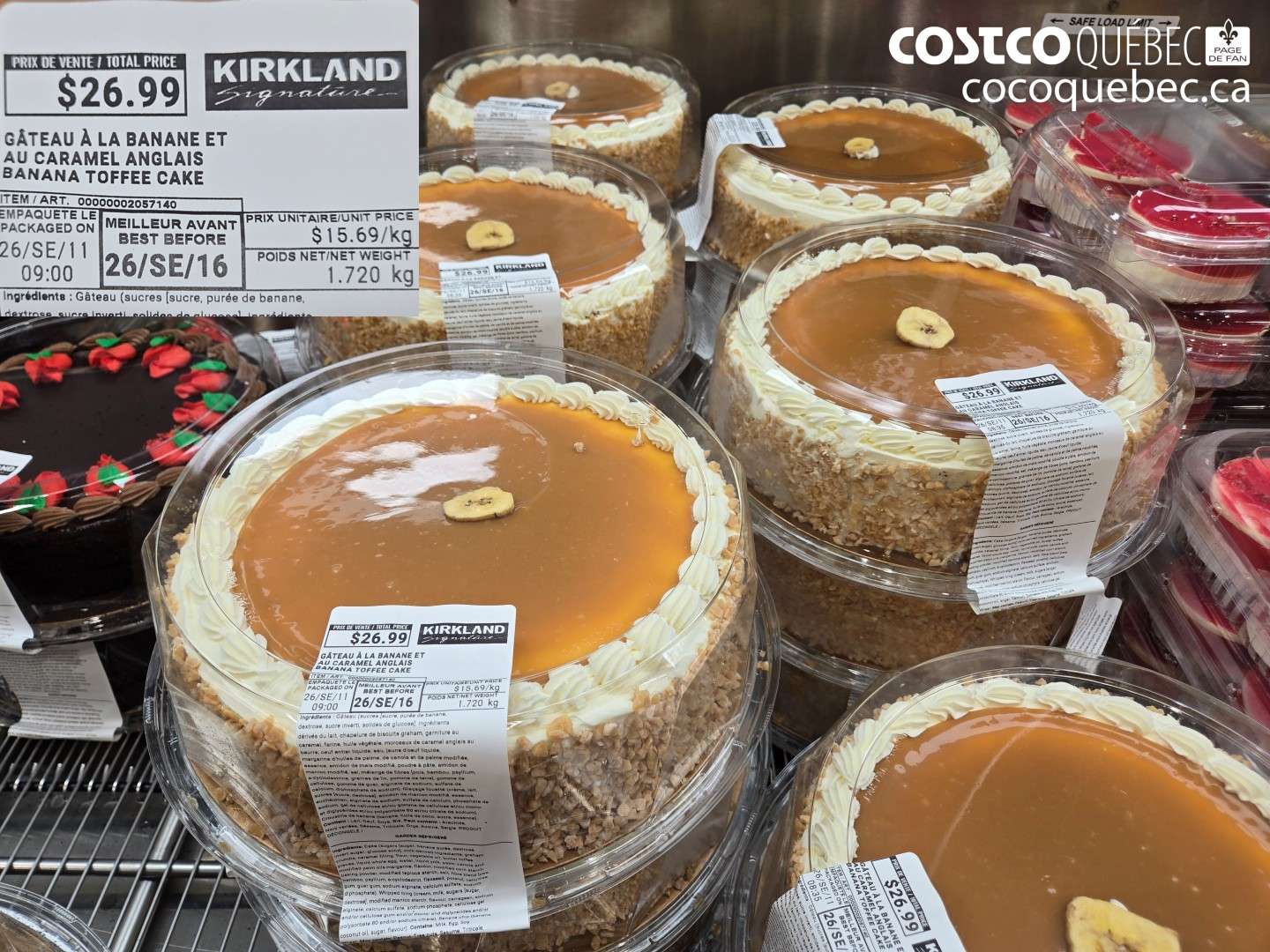 2057140 GÂTEAU À LA BANANE ET AU CARAMEL ANGLAIS $26.99