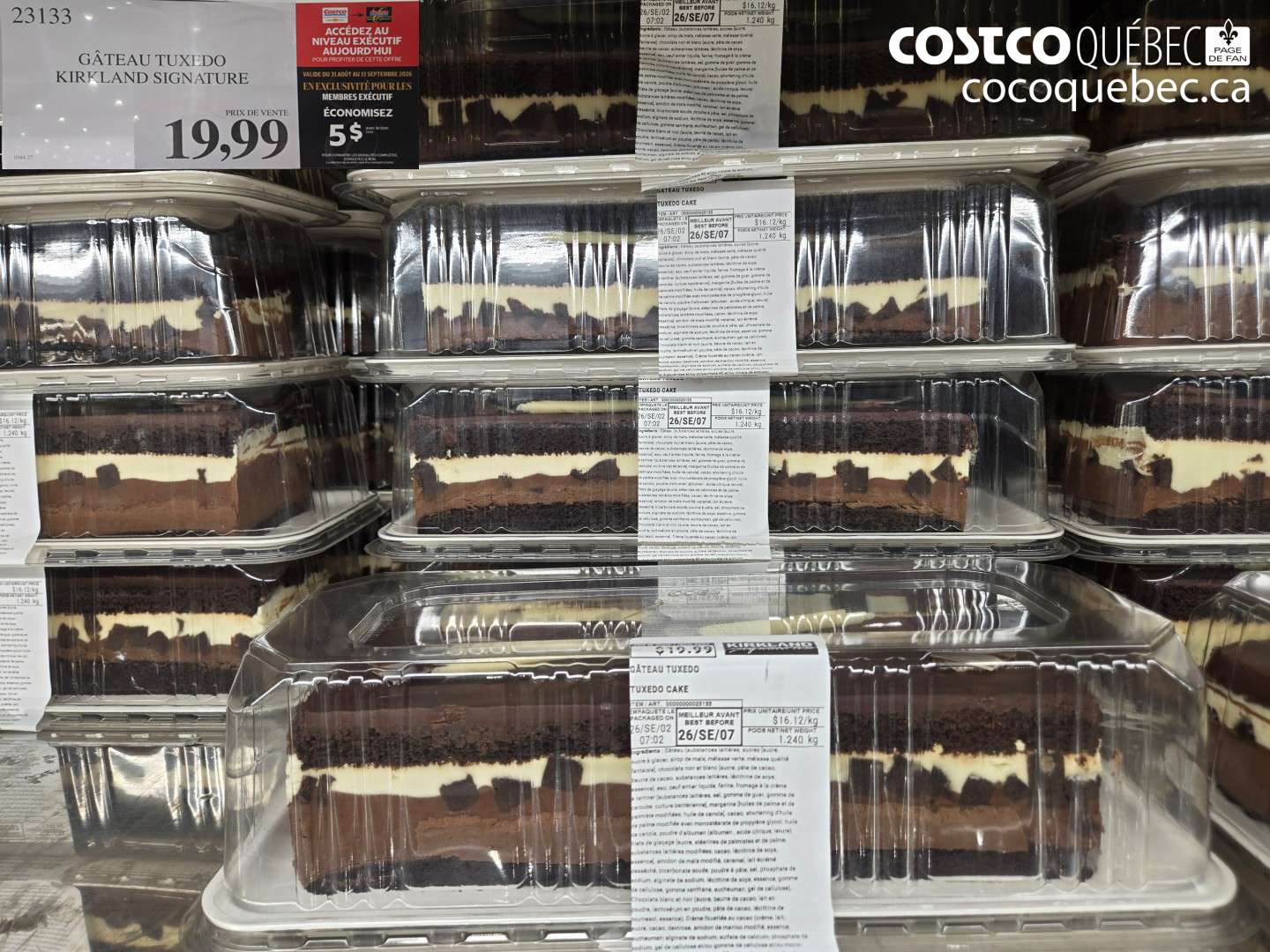 23133 GÂTEAU TUXEDO KIRKLAND SIGNATURE $19.99
