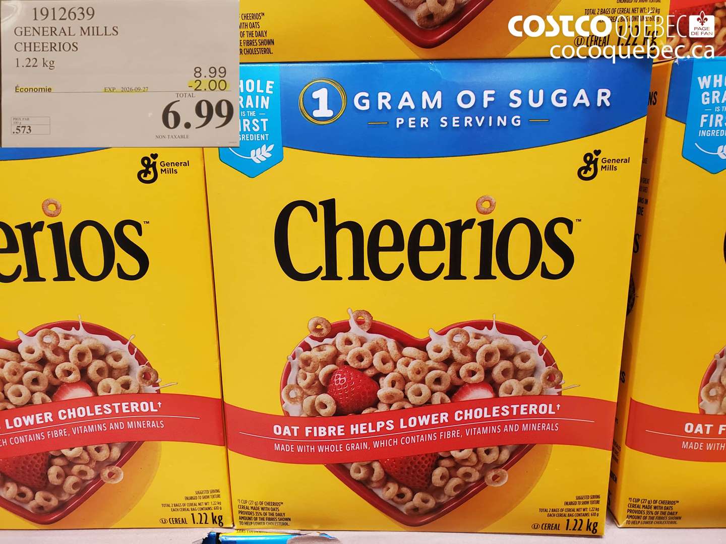 1912639 GENERAL MILLS CHEERIOS ($2.00 INSTANT SAVINGS EXPIRES ON 2026-09-27) $6.99