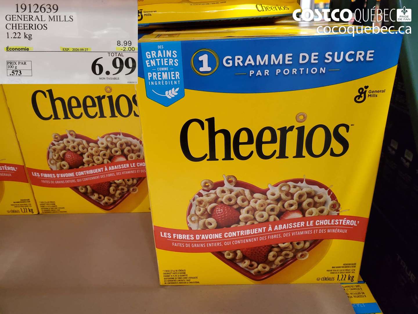 1912639 GENERAL MILLS CHEERIOS ($2.00 INSTANT SAVINGS EXPIRES ON 2026-09-27) $6.99
