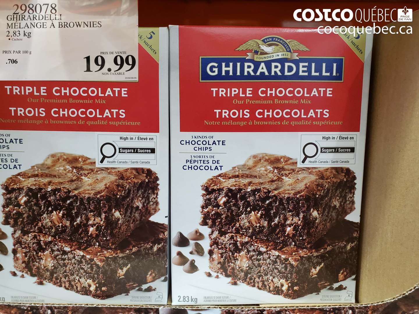 298078 GHIRARDELLI MÉLANGE À BROWNIES $19.99