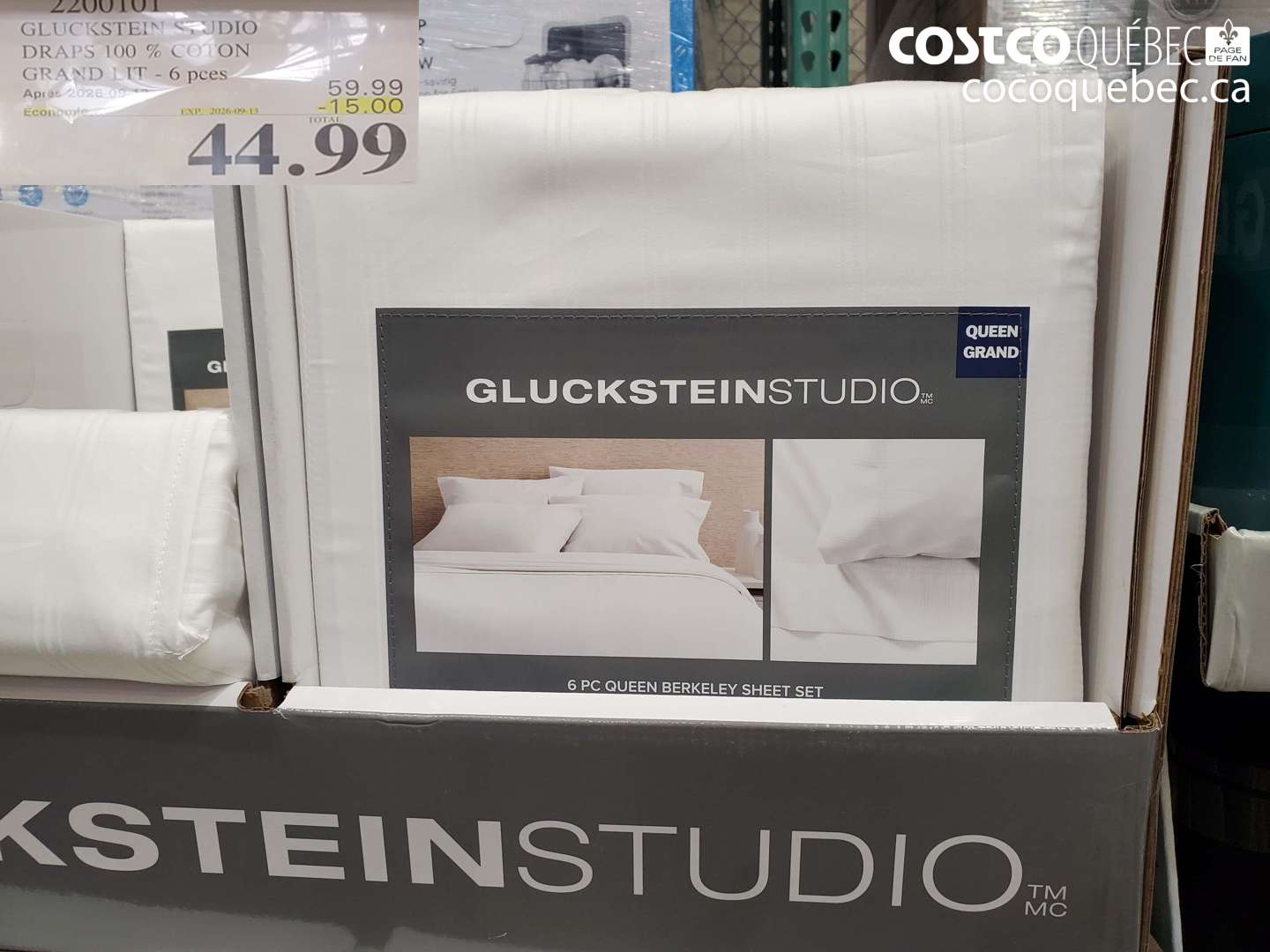 2200101 GLUCKSTEIN STUDIO DRAPS 100 % COTON GRAND LIT - 6 PCES ($15.00 INSTANT SAVINGS EXPIRES ON 2026-09-13) $44.99