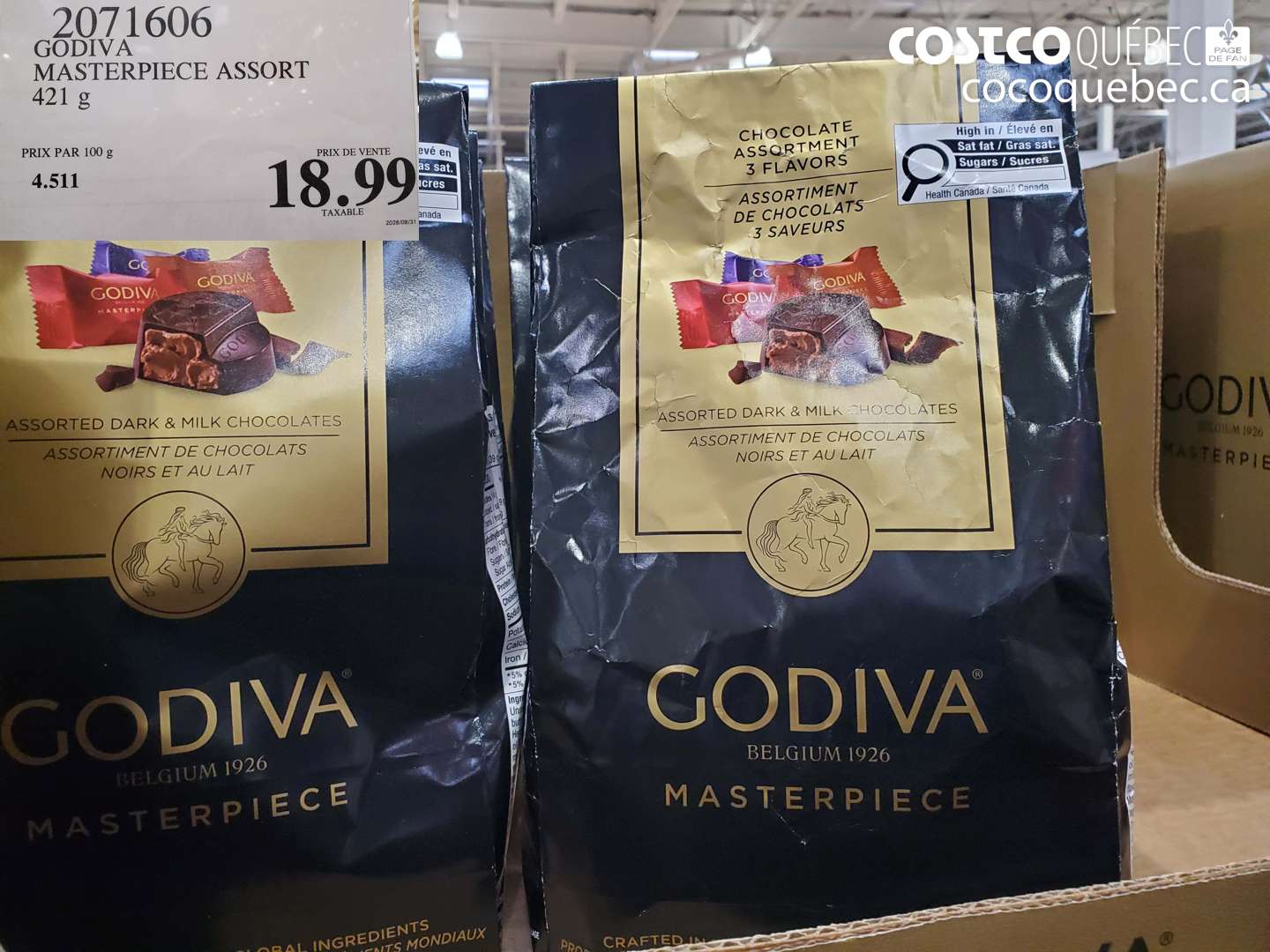 2071606 GODIVA MASTERPIECE ASSORT $18.99