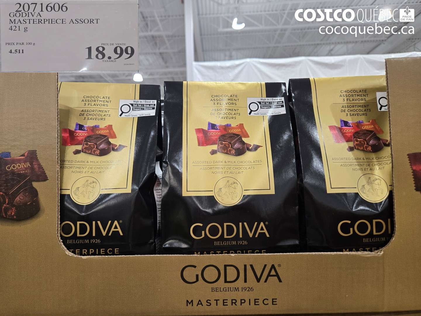2071606 GODIVA MASTERPIECE ASSORT $18.99