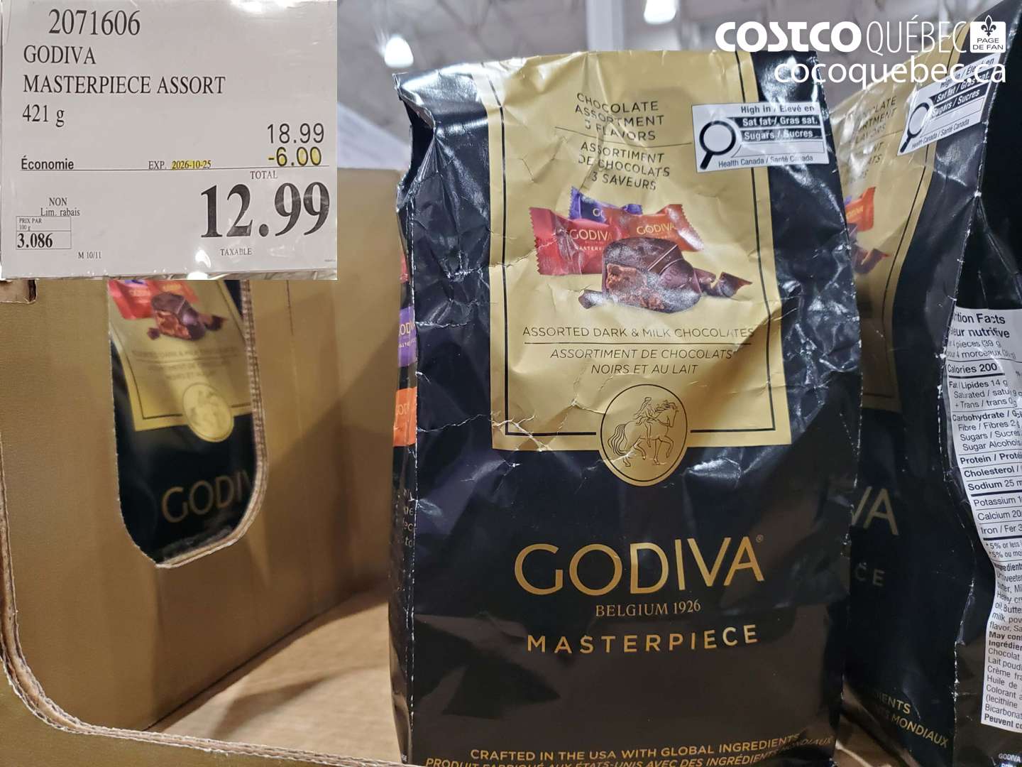 2071606 GODIVA MASTERPIECE ASSORT ($6.00 INSTANT SAVINGS EXPIRES ON 2026-10-25) $12.99