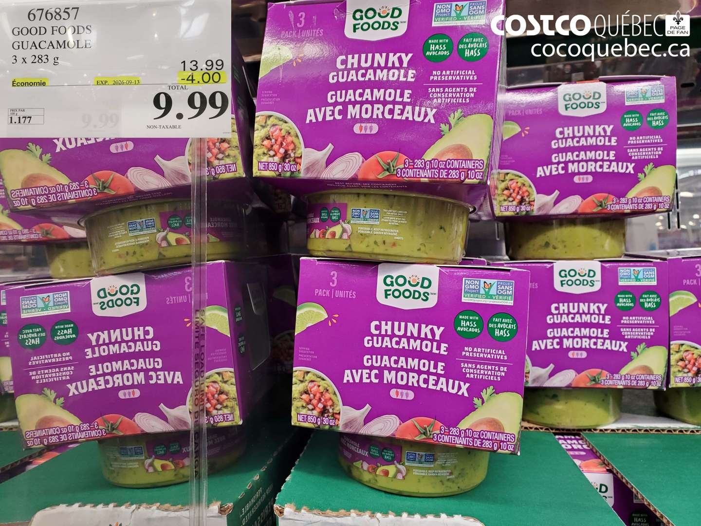 676857 GOOD FOODS GUACAMOLE ($4.00 INSTANT SAVINGS EXPIRES ON 2026-09-13) $9.99