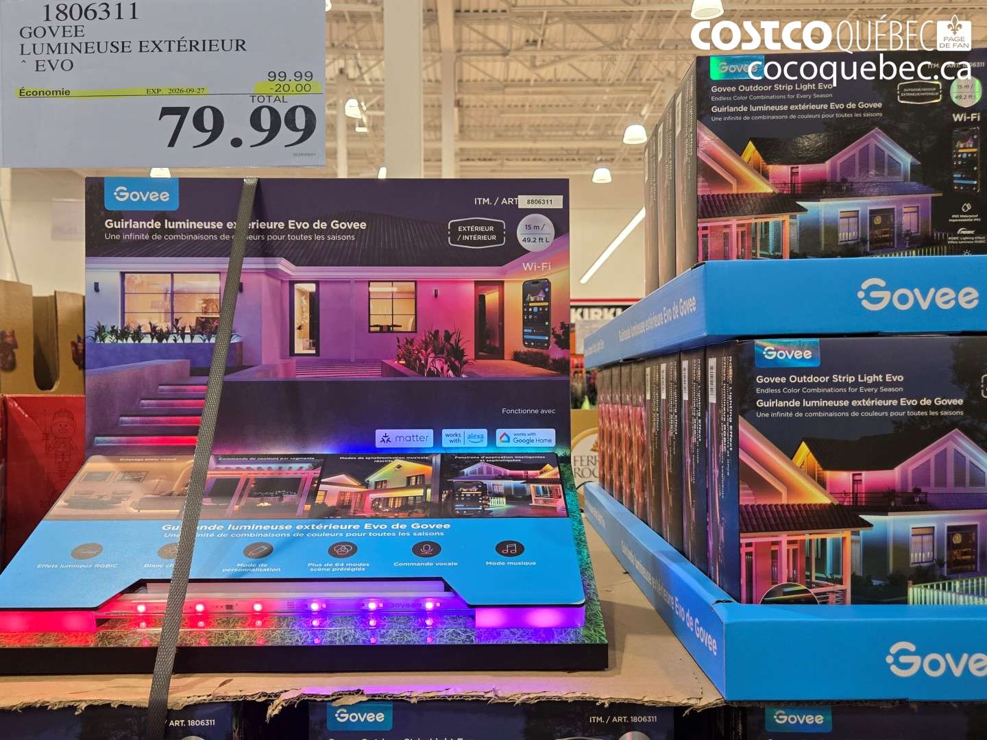1806311 GOVEE LUMINEUSE EXTÉRIEUR ($20.00 INSTANT SAVINGS EXPIRES ON 2026-09-27) $79.99