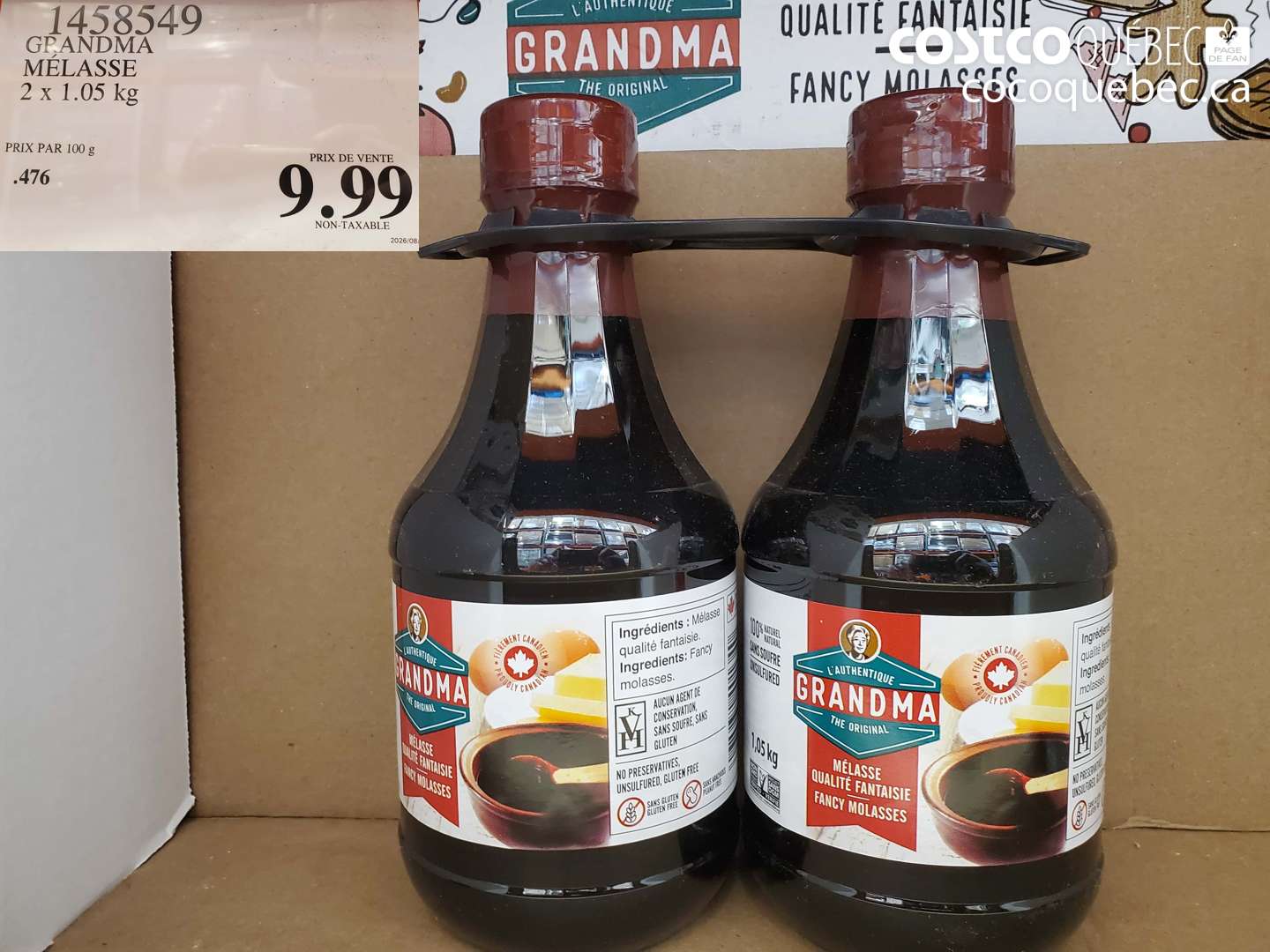 1458549 GRANDMA MÉLASSE $9.99