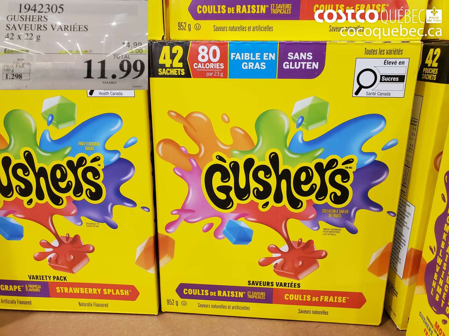 1942305 GUSHERS SAVEURS VARIÉES ($3.00 INSTANT SAVINGS EXPIRES ON 2026-09-27) $11.99