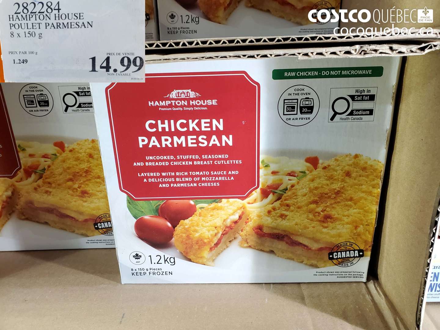 282284 HAMPTON HOUSE POULET PARMESAN $14.99