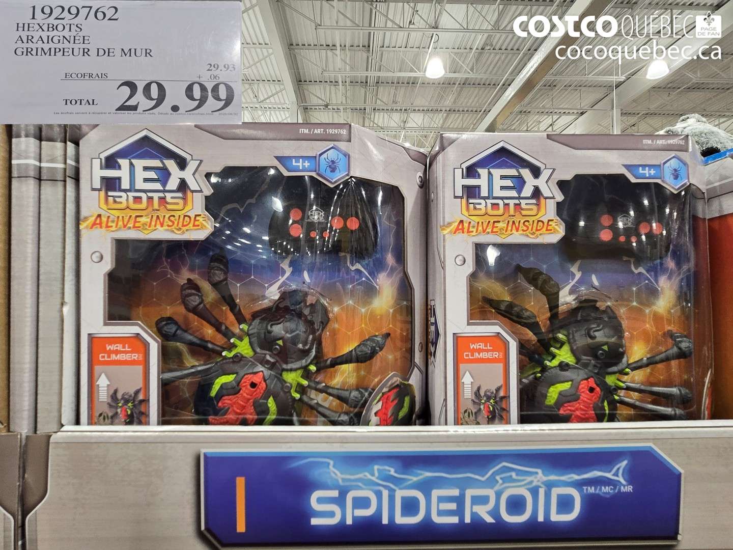 1929762 HEXBOTS ARAIGNÉE GRIMPEUR DE MUR $29.99