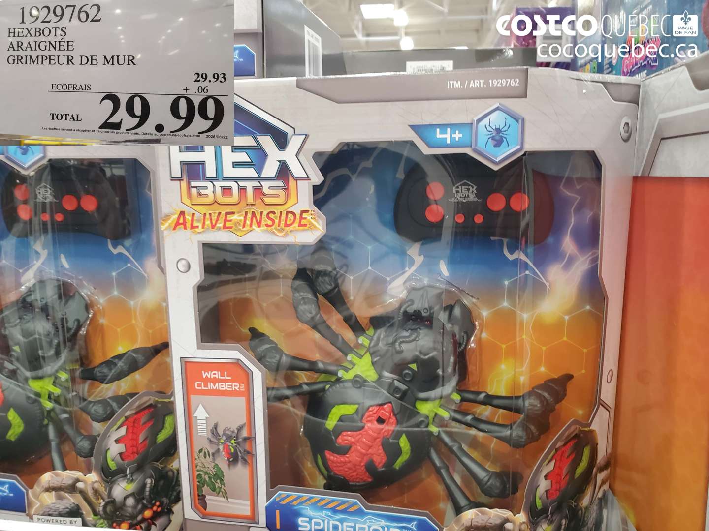 1929762 HEXBOTS ARAIGNÉE GRIMPEUR DE MUR $29.99