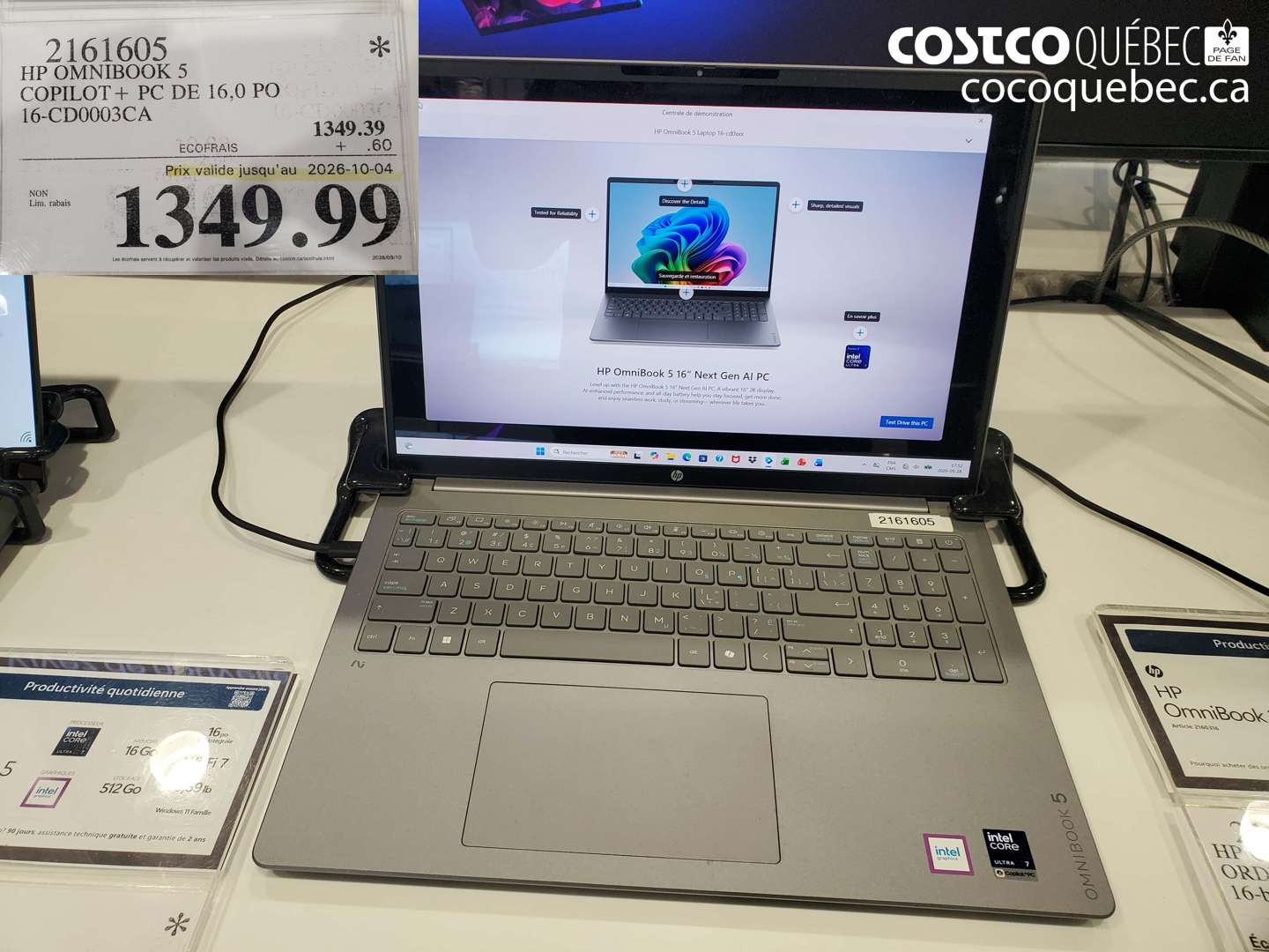 2161605 HP OMNIBOOK 5 COPILOT + PC DE 16.0 PO 16-CD0003CA (EXPIRES ON 2026-10-04) $1349.99