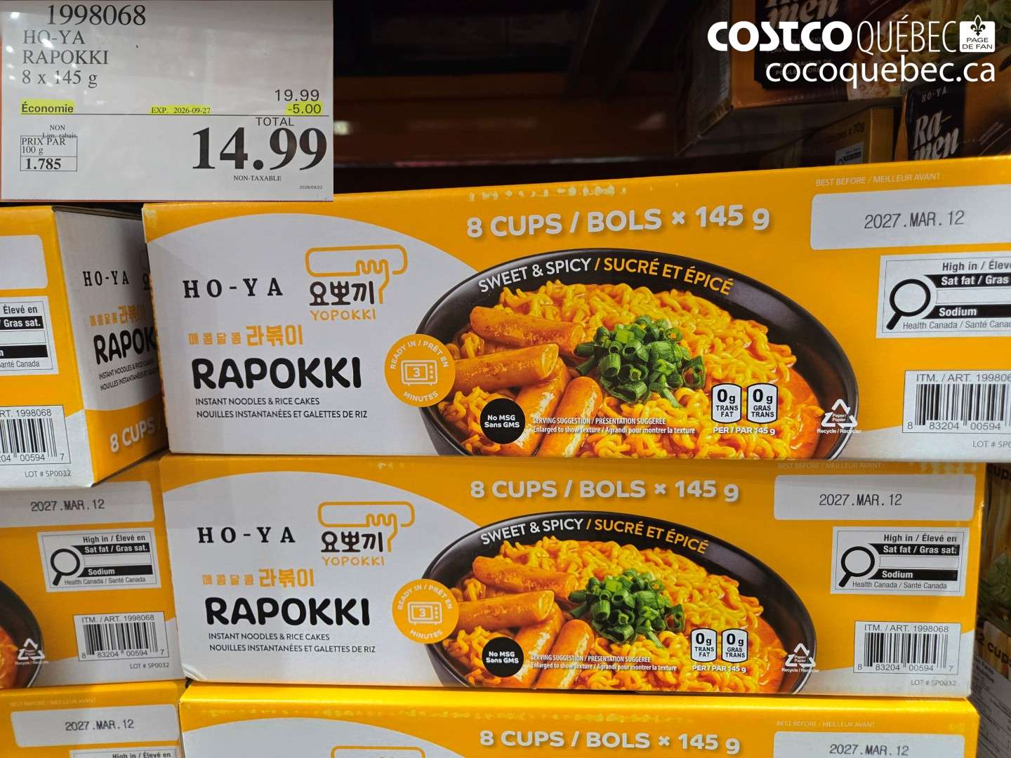 1998068 HQ-YA RAPOKKI ($5.00 INSTANT SAVINGS EXPIRES ON 2026-09-27) $14.99