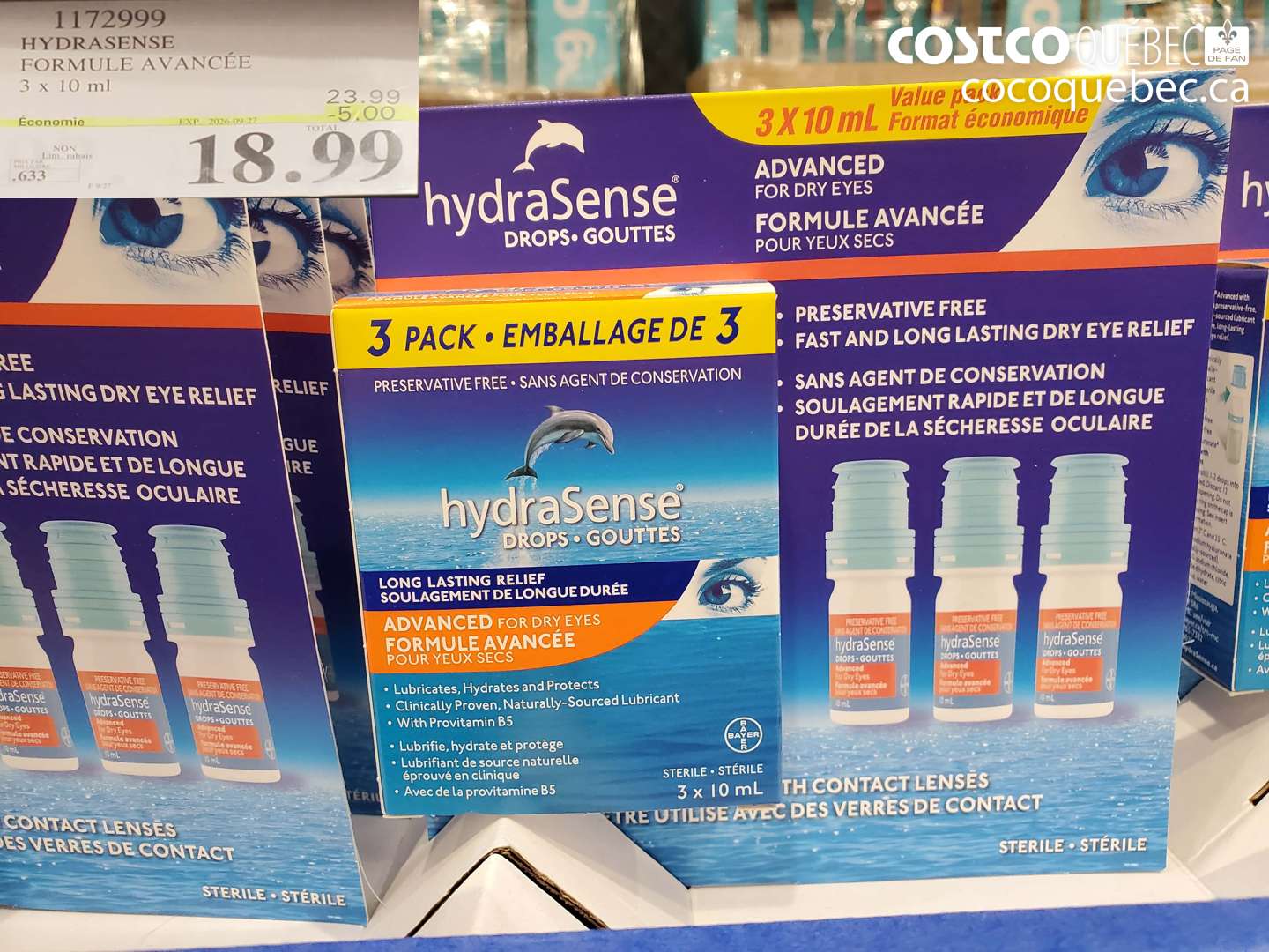 1172999 HYDRASENSE FORMULE AVANCÉE ($5.00 INSTANT SAVINGS EXPIRES ON 2026-09-27) $18.99
