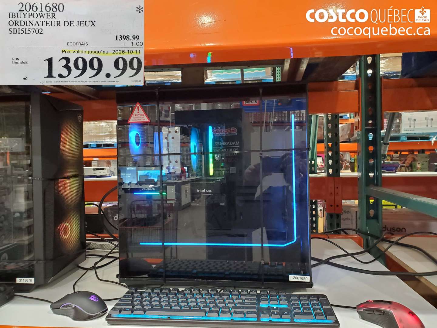 2061680 IBUYPOWER ORDINATEUR DE JEUX SBI5I5702 (EXPIRES ON 2026-10-11) $1399.99