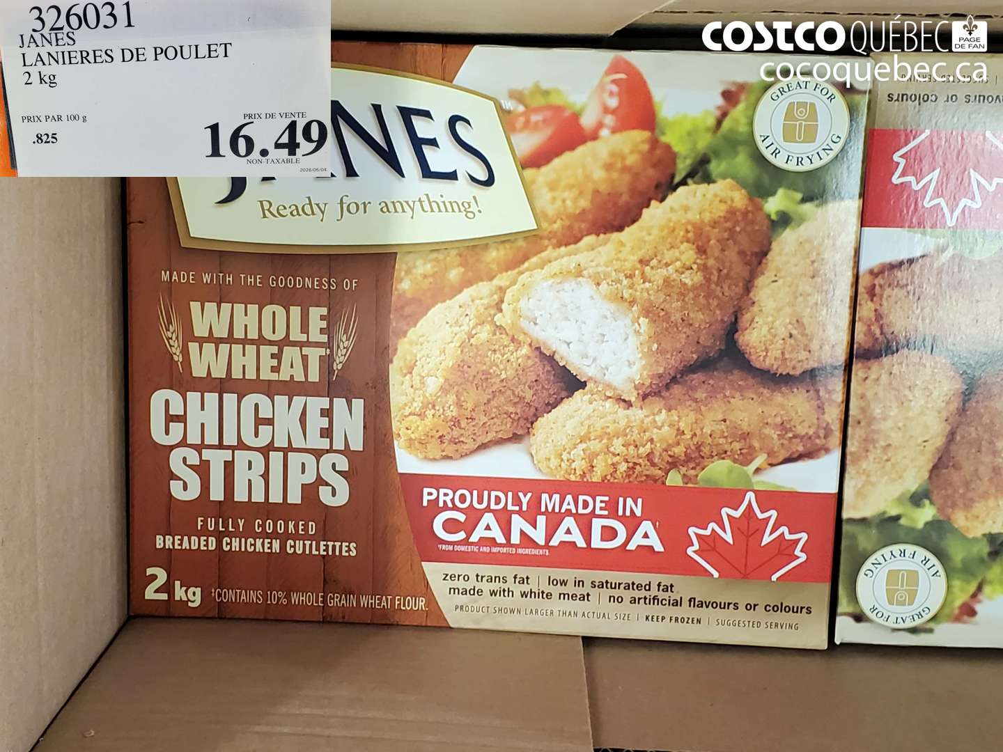 326031 JANES LANIERES DE POULET $16.49